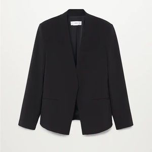 Mango crepe fitted blazer